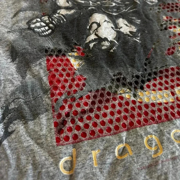 Y2K Dragon Ball Z 2002 Bird Studio Vegito Fusion Gray T Shirt Large USA DBZ. - Picture 8 of 9